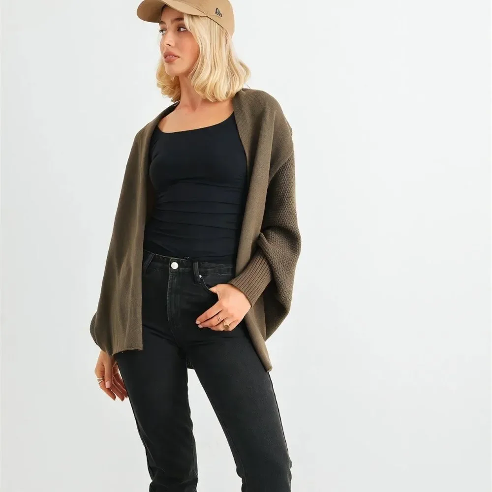 Very J Sophie Batwing Olive Cardigan - Picture 5 of 10